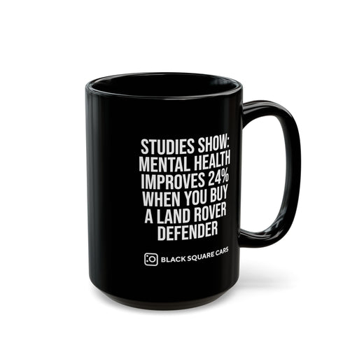 Black Square Cars Mug: Mental Health